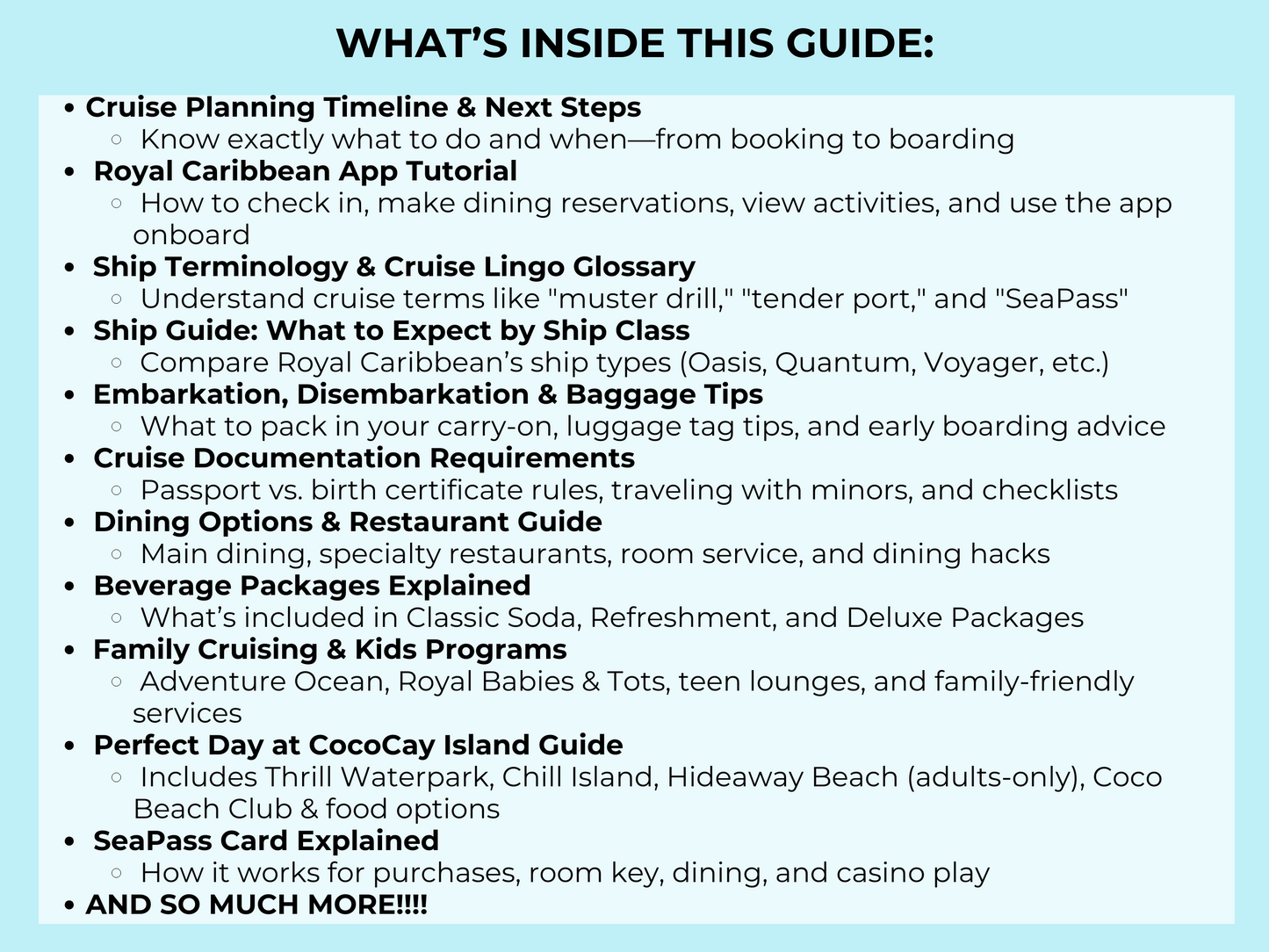 Royal Caribbean Cruise Guide 2025